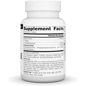 Source Naturals Phosphatidyl Serine Complex Stablilized Enzyme Supplement 500Mg - 100% Pure - 60 Softgels