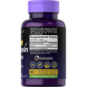 Carlyle Melatonin 300 Mcg | 365 Tablets | Low Dose | Vegetarian, Non-Gmo, Gluten Free