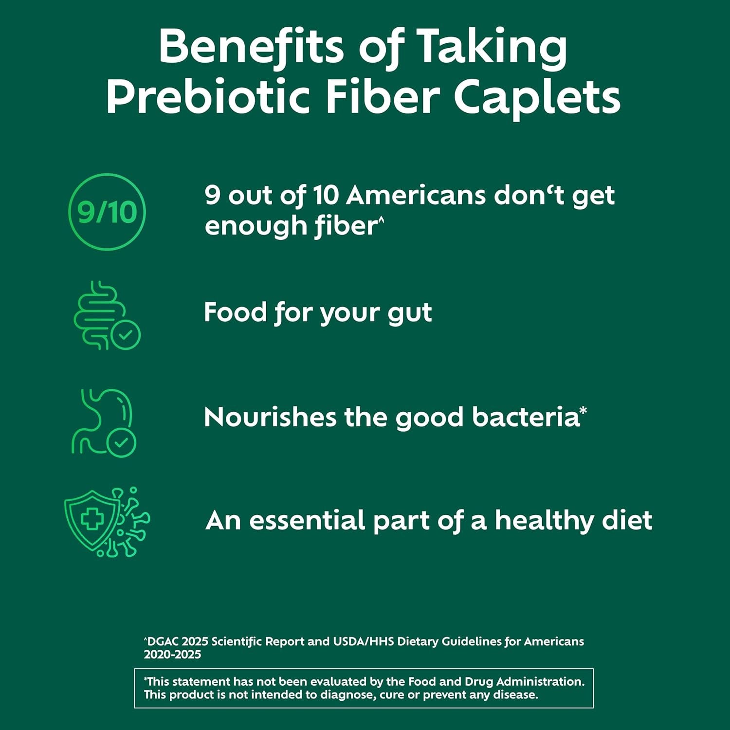 Benefiber Prebiotic GLP-1 Friendly Fiber Supplement Caplets, 84 Count