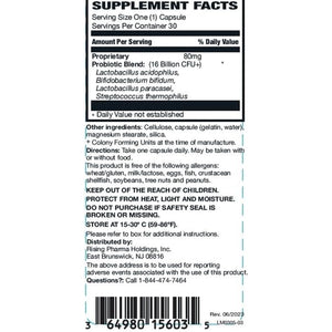Rising Health Risaquad-2 Double Strength Probiotic Dietary Supplement - 80 Mg Proprietary Probiotic Blend, 30 Capsules
