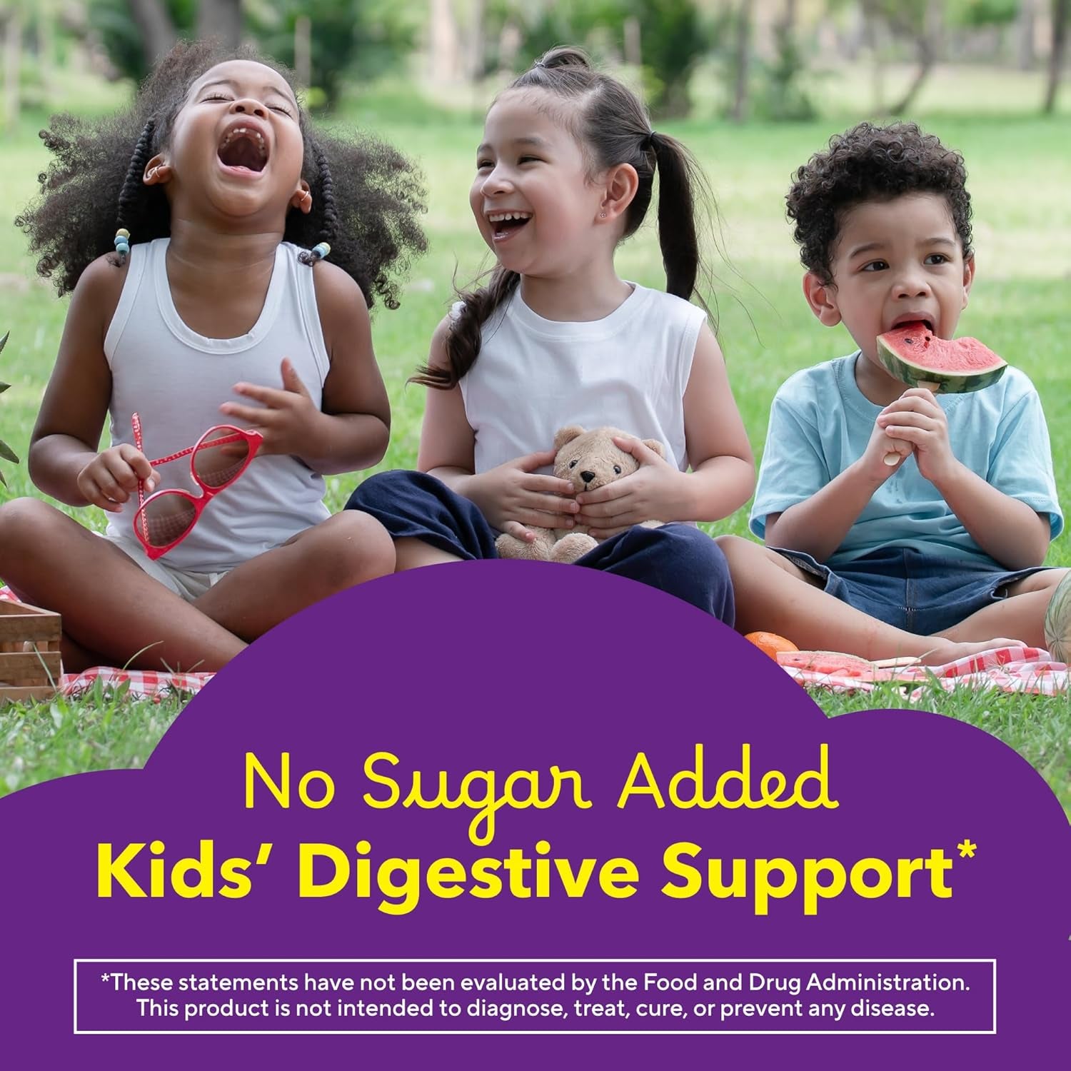 L’Il Critters Fiber Daily Gummy Supplement for Kids, for Digestive Support, Berry and Lemon Flavors, 90 Gummies