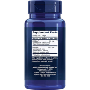 Life Extension Pomegranate Complete, Fruit Extract, Flower, Seed Oil Extract, Cardiovascular Health, Antioxidant Support, Superfood Supplement, Gluten Free, Non-Gmo, 30 Softgels