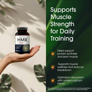 Naturebell HMB 3,000Mg - 300 Capsules - Triple-Strength Supplement for Lean Muscle Mass Support - Aids against Muscle Breakdown in Men & Women* - Non-Gmo & Gluten-Free