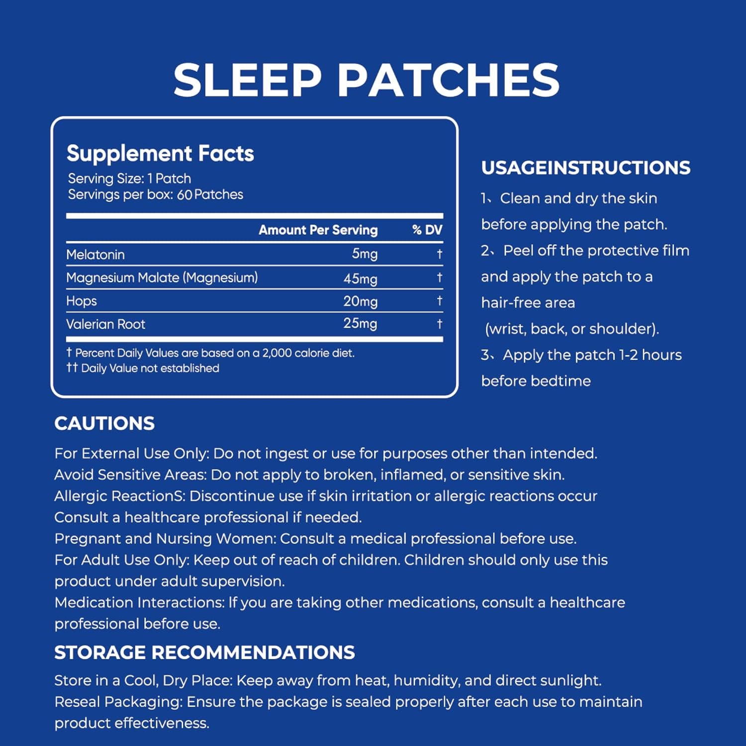 Adelbras Sleep Patches for Adults, Upgraded All-Natural Ingredients, Fast-Acting Melatonin & Valerian, Long-Lasting Night Comfort Sleep Aids for Men & Women