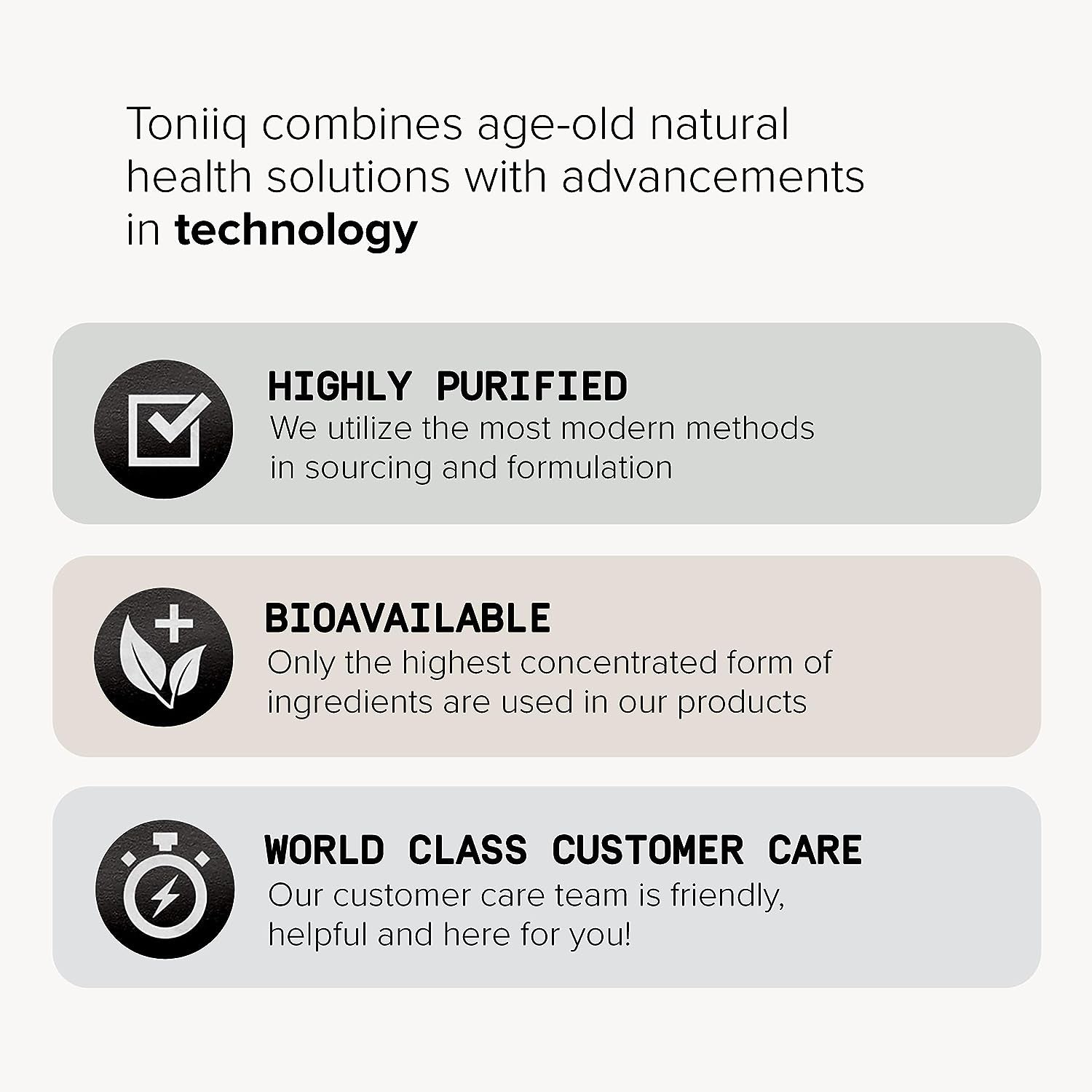 Toniiq 200 Billion CFU Probiotic Supplement 30 Verified Third-Party Tested Strains - Fully Shelf-Stable Probiotics Formula with Prebiotic Blend - Extended Release Capsules