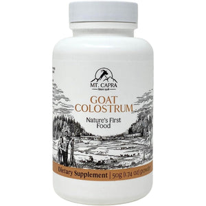 Mt. Capra Goat Colostrum | for Healthy Immune System, Gut, and Athletic Performance | Grass-Fed, High in Immunoglobulins | 17 Servings - 50 Grams