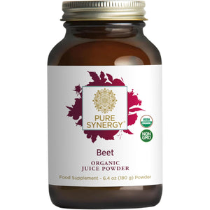 PURE SYNERGY Organic Beet Juice Powder | Pre-Workout Supplement | Organic Beet Root Juice Powder | for Healthy Circulation, Exercise, and Detoxification (6.4 Oz.)