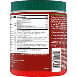 Benefiber Prebiotic GLP-1 Friendly Fiber + Superfruits Dietary Supplement, Strawberry Dragon Fruit Flavor, 8.8 Oz (250G)