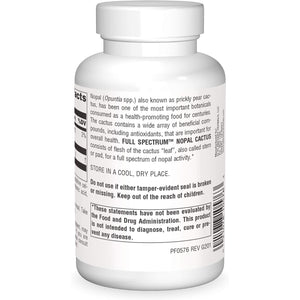 Planetary Herbals Full Spectrum Nopal Cactus, Prickly Pear Cactus, 1000 Mg, with Prickley Pear Leaf - 120 Tablets
