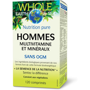 Natural Factors Whole Earth & Sea Men'S Multivitamin & Mineral - Daily Health Supplement for Men under 50 - Vegan, Non-Gmo & Gluten-Free - 120 Tablets (60 Servings)