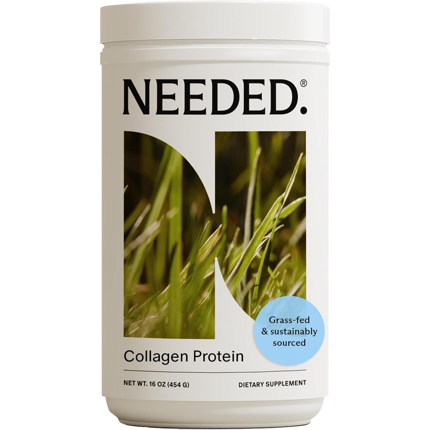 Needed. Hydrolyzed Collagen Protein Powder | Expert-Backed & Clean Sourced | Supports Skin, Hair, Joints | Grass-Fed, Pasture-Raised, Hormone-Free | 1Lb