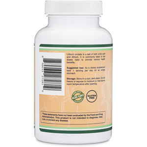 Lithium Orotate 5Mg of Elemental Lithium for Cognition and Brain Health, 210 Capsules (Third Party Tested, Vegan Safe, Non-Gmo) by Double Wood Supplements