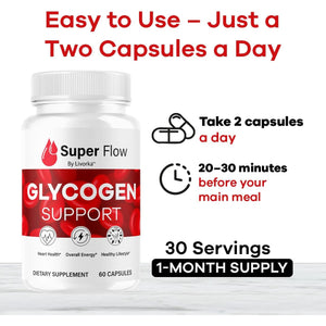 Super Flow Glycogen Capsules - Official Superflow Advanced Glycogen Support Pills - Maximum Strength, Natural Formula Vitamins for Overall Health & Wellness Reviews, 60 Capsules for 1 Month