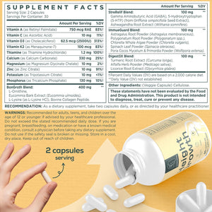 25-In 1 Bone Strength Supplement - for Natural Growth, Digestion and Stress - High Absorption - Calcium, Magnesium, Zinc, Ashwaganda and Multivitamins for Age 12+ | 60 Caps