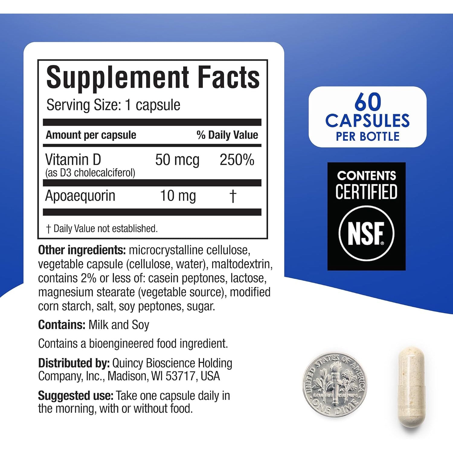 Prevagen Regular Strength - 180 Capsules (6 Month Supply) | Formulated for Your Brain | 10Mg of Apoaequorin plus Vitamin D3 with 7-Day Pill Minder