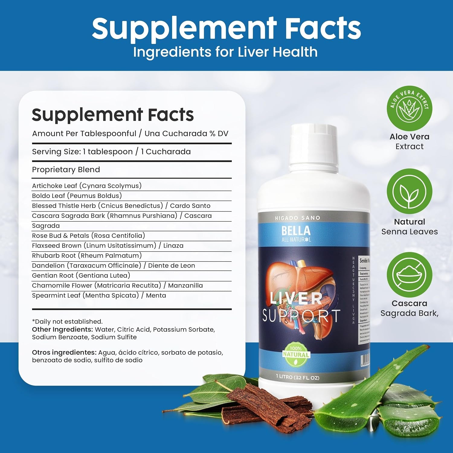 Bella All Natural Liver Support Liquid