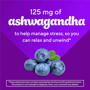 Vitafusion Ashwagandha Gummies –Clinically Shown Adaptogen Sensoril Ashwagandha 125Mg per Serving – Help Manage Stress – Chewable Gummy Vitamins/ Alternative to Liquid Capsules Drops Powder, 60 Count