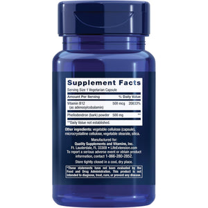 Life Extension Dopamine Advantage, Cognitive Health, Mental Sharpness, Motivation, Vitamin B12, Phellodendron Bark Powder, Gluten Free, Non-Gmo, Vegetarian, 30 Capsules