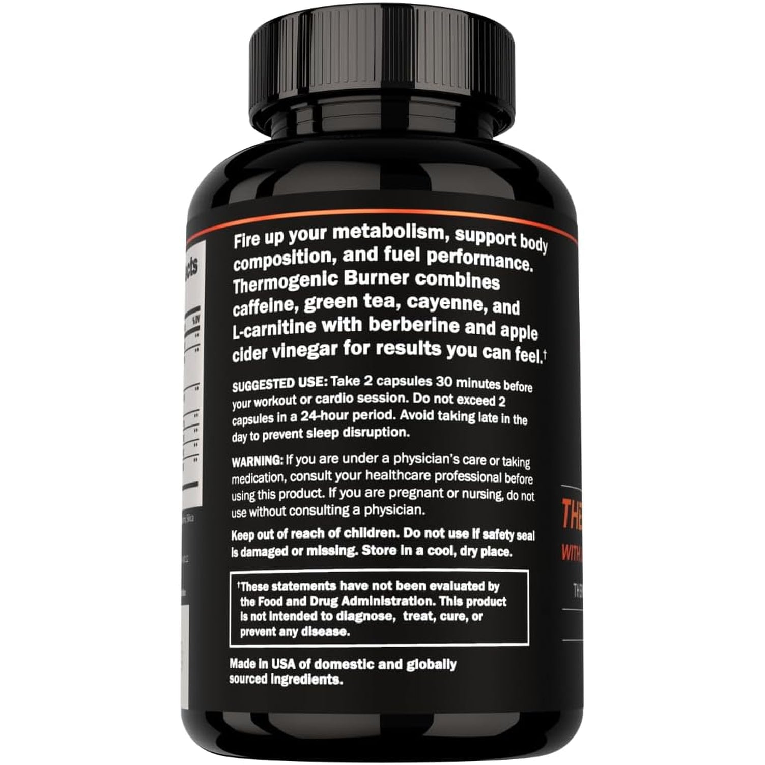 Prime Labs Thermogenic Fat Burner for Men - Weight Loss Supplement - with L-Carnitine, Caffeine, & Green Tea - Thermogenic Energy & Metabolic Support - Third-Party Tested, Made in the USA - 60 Count