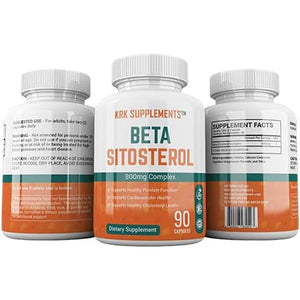 KRK SUPPLEMENTS 1 Pack Beta Sitosterol 800Mg per Serving 90 Capsules Prostate Support