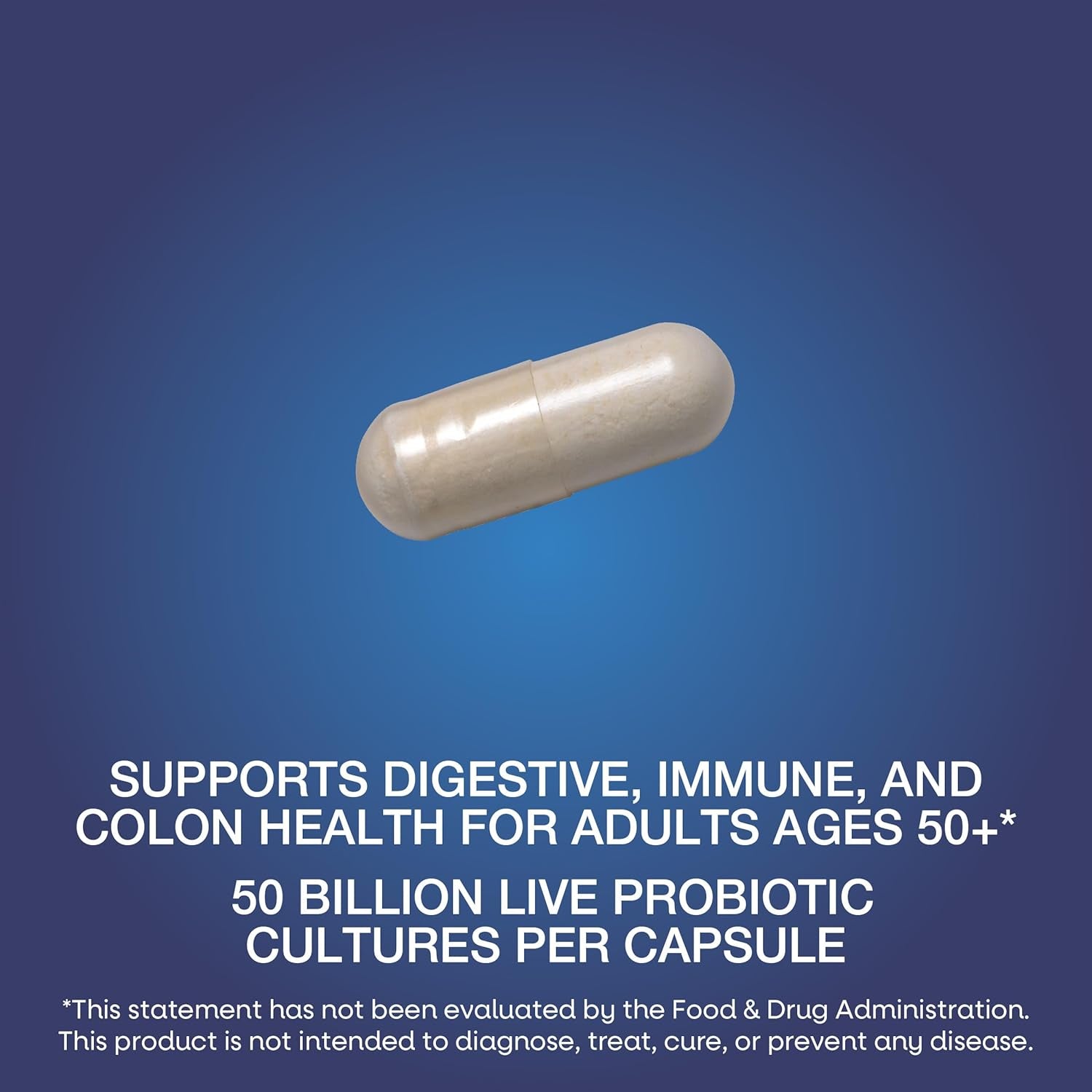 Nature'S Way Fortify Extra Strength(1) Probiotic Adults 50+, 50 Billion Live Cultures, Prebiotics, Probiotics for Digestive Health*, Immune Support*, Colon Health*, 30 Capsules