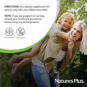 Naturesplus Source of Life Women - 60 Tablets - Multivitamin & Mineral Supplement - with Iron, Calcium, Folate & Lutein - Gluten Free, Vegetarian - 30 Servings