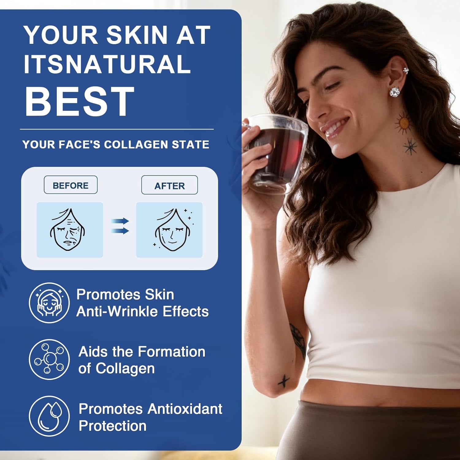 ZEBORA Marine Collagen Peptides Powder 50 Servings - Wild Caught Hydrolyzed Fish Collagen with Hyaluronic Acid, Keratin, Multivitamins - Collagen for Women Support Skin Hair Nail Joint, Keto Friendly