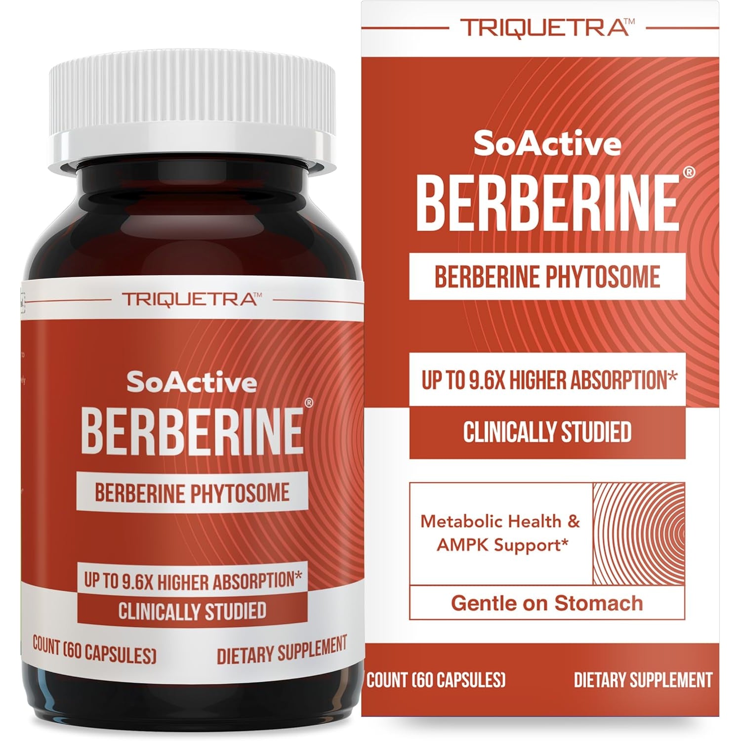 Soactive Berberine 550Mg: 9.6X Higher Absorption, Clinically Studied, Optimized Phytosome | Supports Metabolism & AMPK Activation | Non-Gmo, Soy-Free | Clinically Validated Dose | 60 Servings