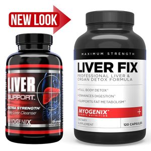 Myogenix Liver Fix – Professional Liver & Organ Detox Formula – Enhances Digestion – Supports Fat Metabolism – Easy-To-Swallow – Dietary Supplement (120 Capsules)