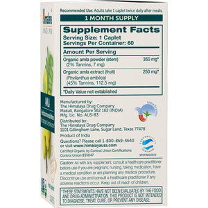 Himalaya Organic Amla - Herbal Immune Support Supplement with Adaptogen and Antioxidant - USDA Organic, Vegan, Non-Gmo, Gluten Free, 600 Mg, 60 Caplets