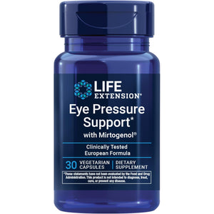 Life Extension Eye Pressure Support with Mirtogenol - Eye Health Supplement for Healthy Eye Pressure - with French Maritime Pine Bark – Gluten-Free, Vegetarian, Non-Gmo - 30 Capsules