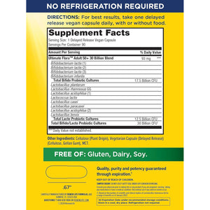 Renew Life Probiotic Adult 50 plus Probiotic Capsules, Daily Supplement Supports Urinary, Digestive and Immune Health, L. Rhamnosus GG, Dairy, Soy and Gluten-Free, 30 Billion CFU, 90 Count