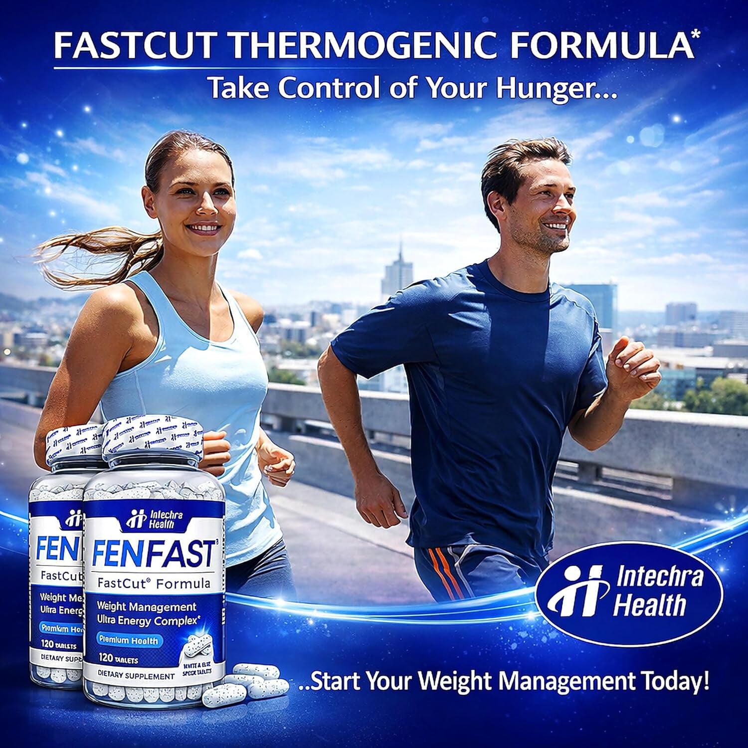 Diet Pills That Work for Weight Management & Appetite Suppressant Support + Powerful Energy - Best Thermogenic Diet Pills for Focus & Metabolism Support – 120 White Blue Tablets