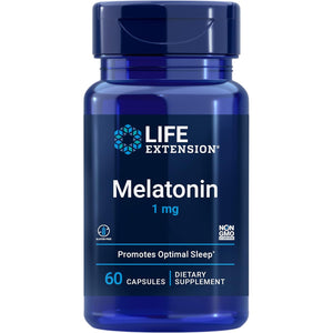 Life Extension Melatonin 1 Mg - for Restful Night, Hormone Balance, and Immune Health - Immediate Release - Gluten-Free, Non-Gmo - 60 Capsules