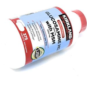 Kirkland Signature Extra Strength Glucosamine HCI 1500Mg, with MSM 1500 Mg, 375-Count Tablets