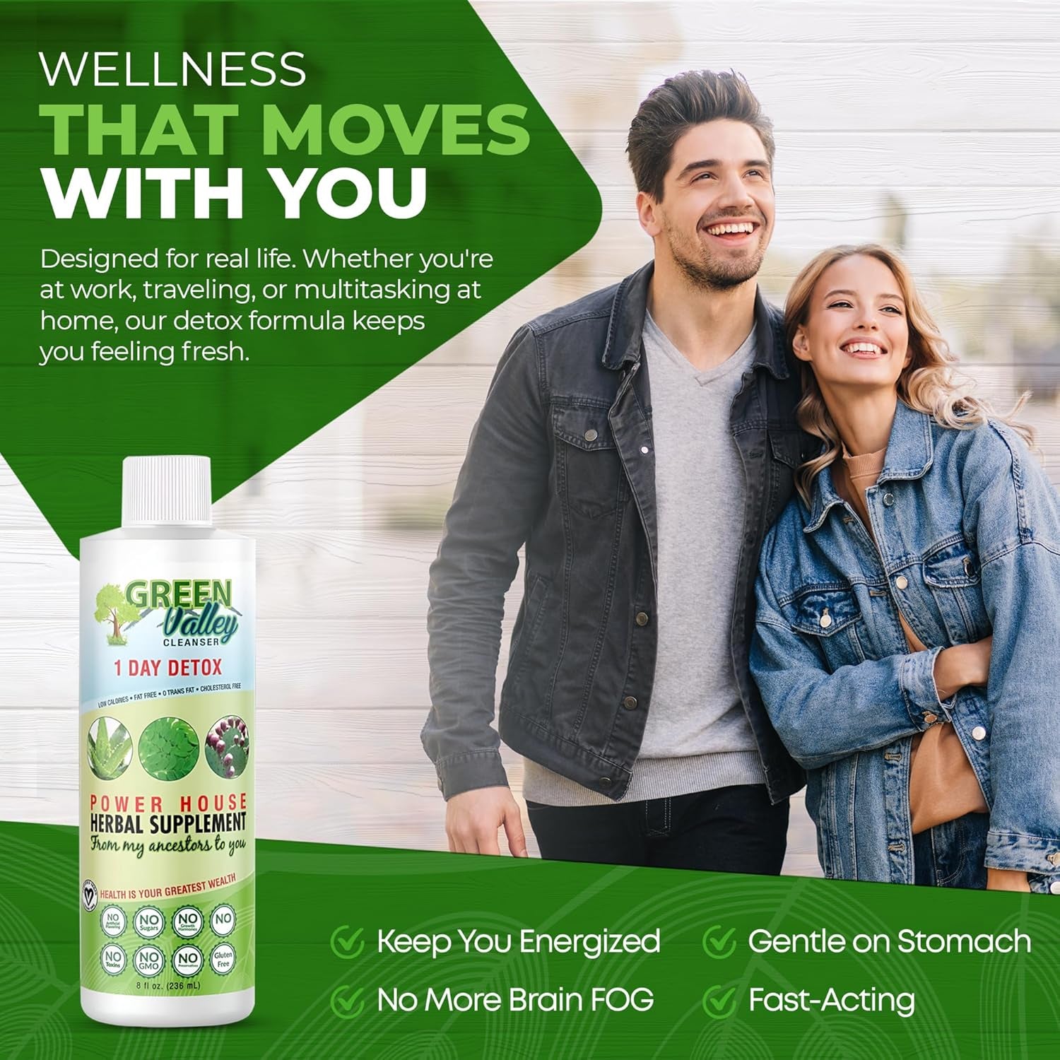 Green Valley Cleanser – Natural Herbal Colon Cleanse Detox Supplement | Supports Digestion, Bloating Relief & Regularity | 8 Oz Liquid