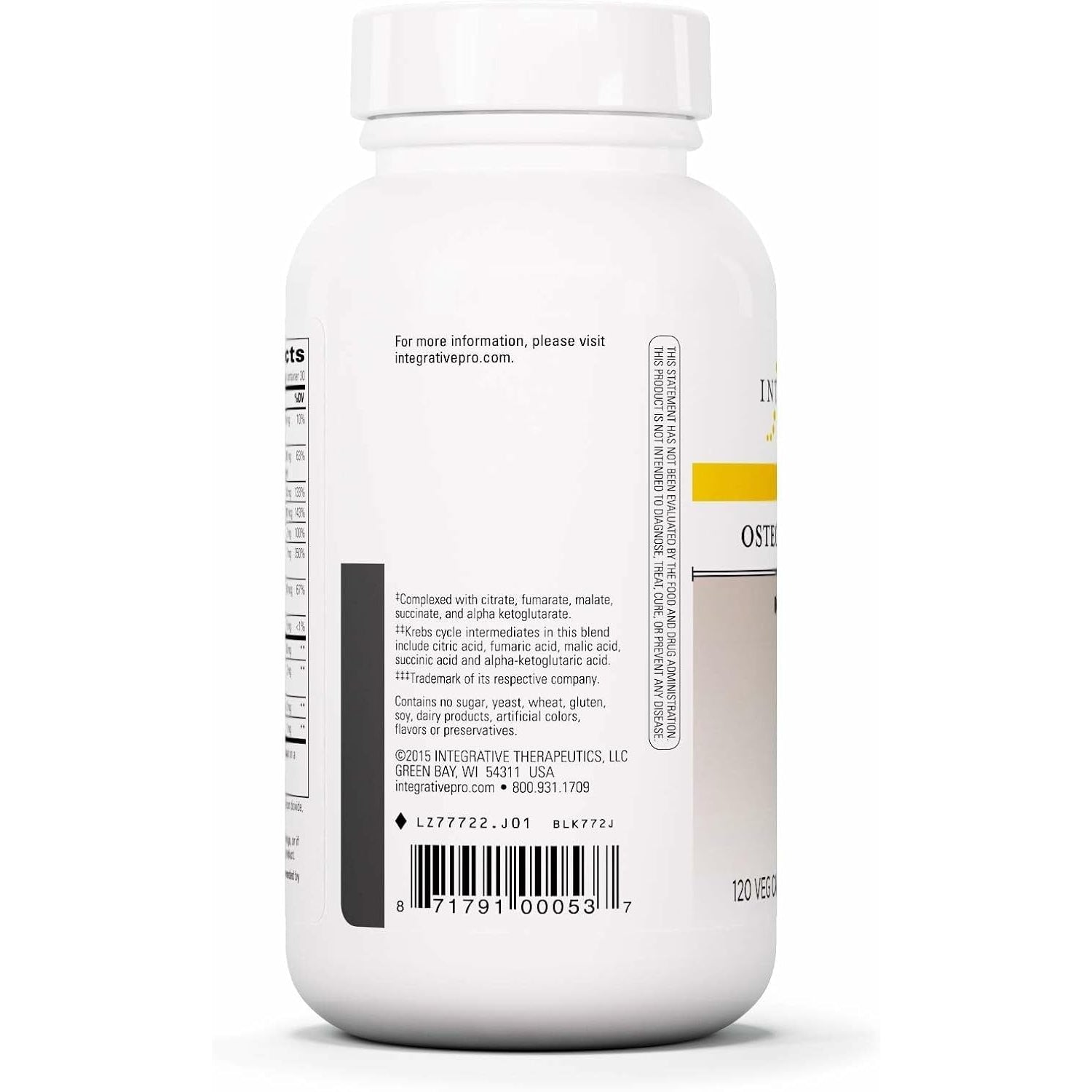 Integrative Therapeutics Osteoprime Forte - Calcium Supplement for Bone Health Support* - Nutritional Supplement for Musculoskeletal Support* - Dairy-Free & Gluten-Free - 120 Capsules (30 Servings)