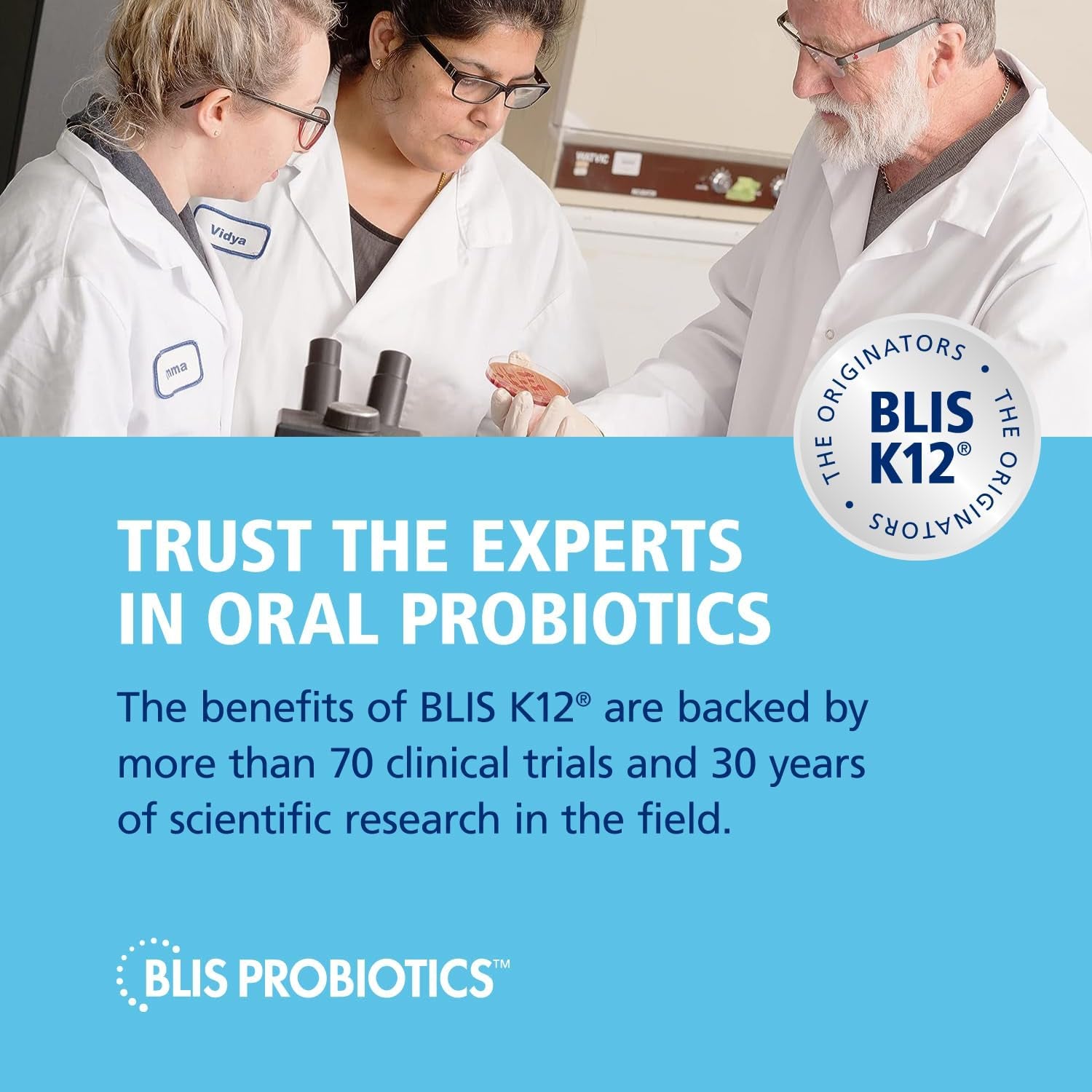 BLIS Throathealth Oral Probiotics K12 - Immune & Throat Support, Vanilla - 60 Lozenges, 2.5 Billion CFU