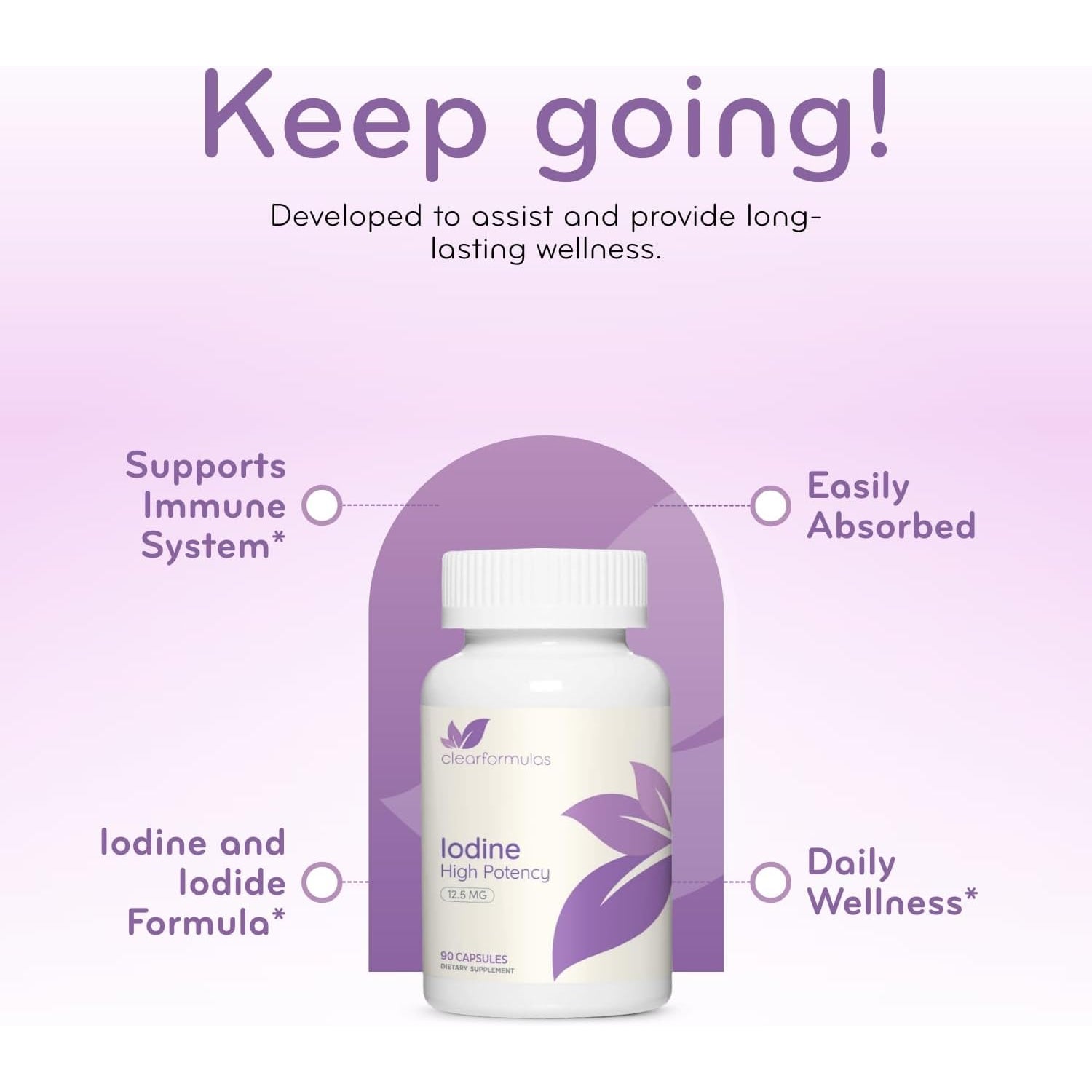 High Potency Potassium Iodine Supplement - Potassium Iodide USP and Free Iodine Capsules 12.5Mg Precise Dosage Blend - Capsule Alternative to Lugol'S Supplement for Thyroid Energy & Immunity (3 Month)