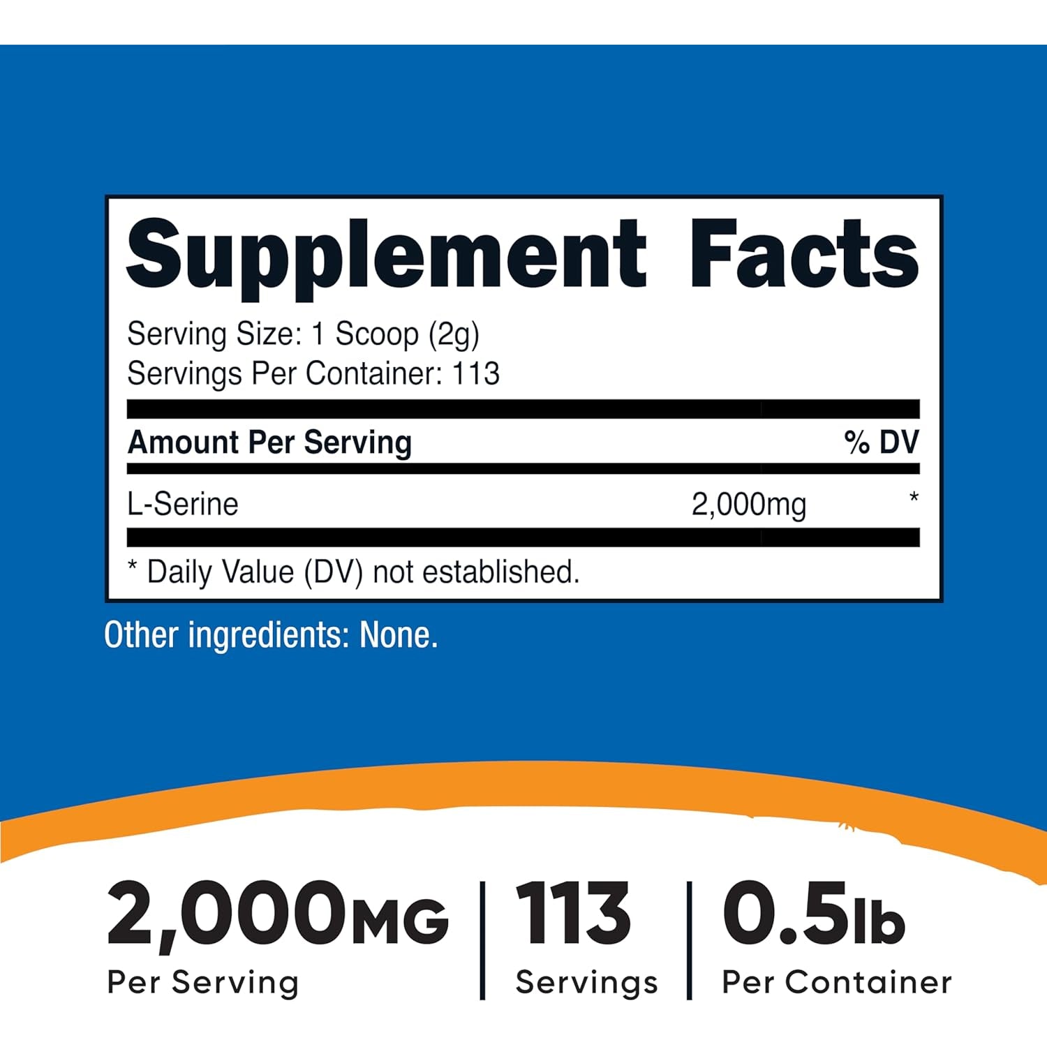 Nutricost L-Serine Powder, 113 Servings (.5LB) - 2,000 MG per Serving - Non-Gmo, Gluten Free