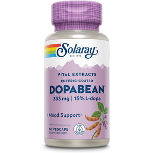 SOLARAY Dopabean 333Mg - Mucuna Pruriens L-Dopa - Wellness Support Supplement - Velvet Beans Seed Extract with 15% L Dopa plus Alpha Galactosidase - Enteric Coated, 60-Day Guarantee - 60 Servings