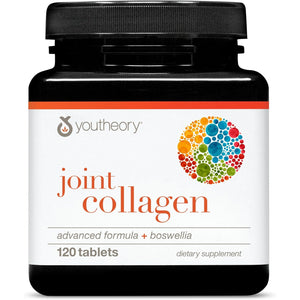 Youtheory Joint Collagen Advanced - Contains Undenatured Type II Collagen & Herbal Ingredients - Contains Bovine Source - Shellfish Free - 120 Tablets (60-Day Supply)