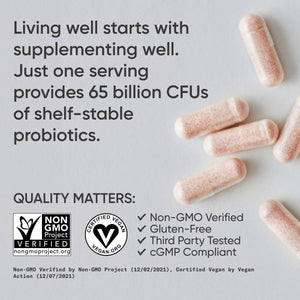 Sports Research Women'S Probiotics with Prebiotics, 65 Billion CFU - Vegan Capsules for Gut Health & Digestive Support, Probiotics for Women with Cranberry - Non-Gmo Verified & Gluten Free - 30 Count