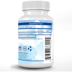 Policosanol 20Mg | Supports Cardiovascular & Cholesterol Health* | Free Radical & Antioxidant Protection* | from Pure Sugar Cane with No Unnecessary Fillers | 100 Veg Capsules
