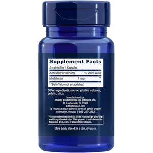 Life Extension Melatonin 1 Mg - for Restful Night, Hormone Balance, and Immune Health - Immediate Release - Gluten-Free, Non-Gmo - 60 Capsules