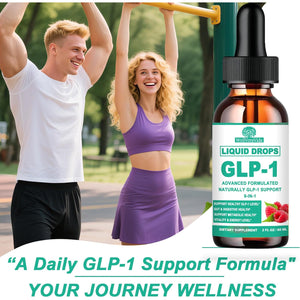 GLP-1 Supplements Drops | 9-In-1 Premium GLP1 Boost W. Berberine, Ceylon Cinnamon, Green Tea Extra- Ct Eriocitrin, Naturally GLP 1 Support for Metabolism & Gut Digestion丨Raspberry, Sugar Free