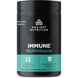 Ancient Nutrition Multivitamin for Immune Support, Immune, 21 Vitamins and Minerals with Vitamin D & C, Turmeric, Supports Immunity, Stress Relief and Heart Health, Keto Friendly, 90 Capsules