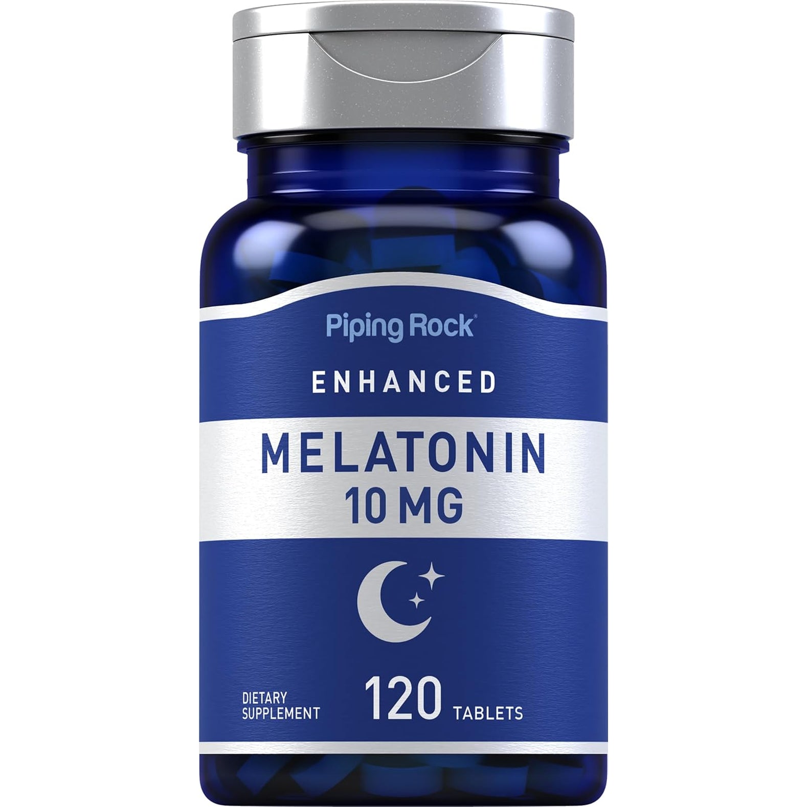 Piping Rock Melatonin 10Mg | 120 Tablets | with L-Theanine | Adult Sleep Supplement | Extra Strength Formula | Vegetarian, Non-Gmo, Gluten Free