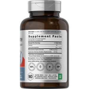 Horbäach Glucosamine HCL | with Hyaluronic Acid | 2000Mg | 120 Coated Caplets | Non-Gmo & Gluten Free Supplement