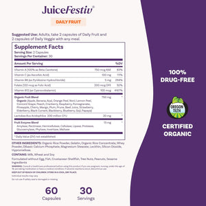 Natrol Juicefestiv, Vitamins and Supplements for Nutrition & Well-Being, Antioxidants for Cellular Health, 60 Capsules (2-Count), up to a 30 Day Supply